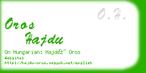 oros hajdu business card